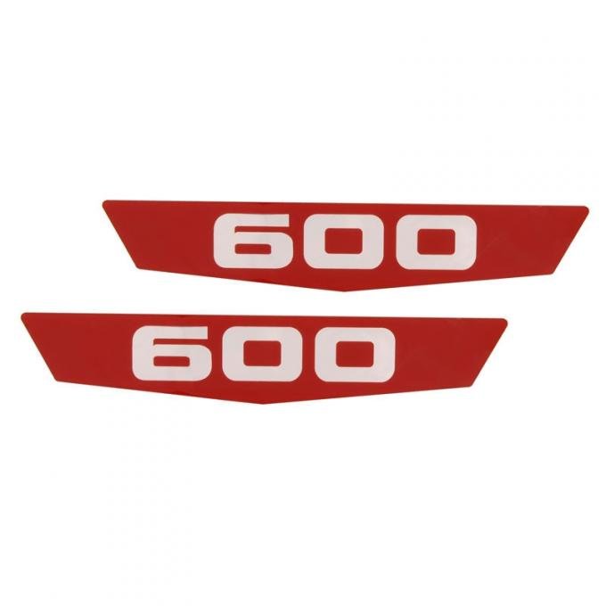 Dennis Carpenter Hood Side Emblem Plastic Insert - "600" - 1963-66 Ford Truck C3TZ-16719-600