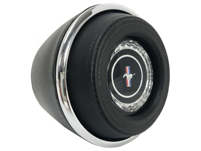 Auto Pro USA 1967 Ford Mustang VSW Steering Wheel Horn Pad, Black ST3035HP-BLK