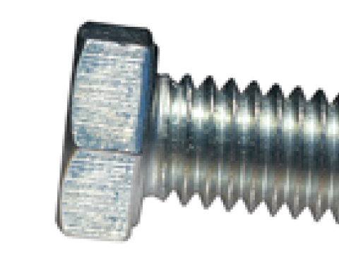 AMK 3/8-16 x 1 1/4 Grade 2 Hex Bolt "P" Headmark Zinc B-12642