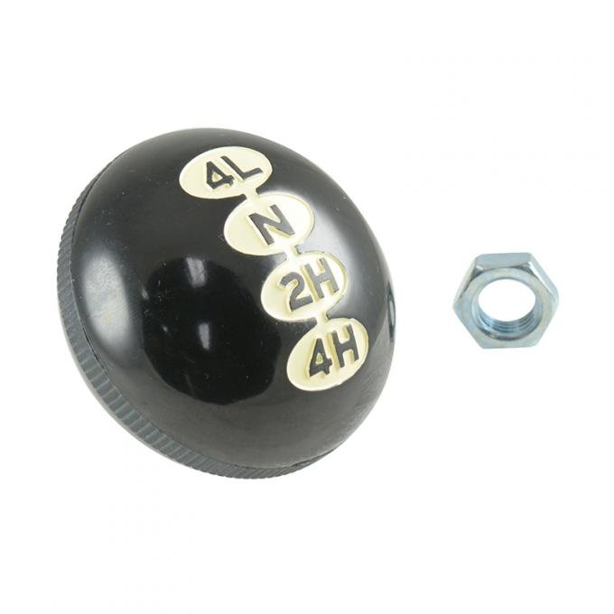 Dennis Carpenter Transfer Case Shift Knob with Jam Nut - 1959-77 Ford Truck, 1966 Ford Bronco B9TT-7213-J