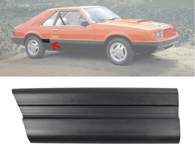 Daniel Carpenter 1979-1984 Ford Mustang Front of Quarter Panel Body Moulding Molding Black RH Passenger Side D9ZZ-6129076