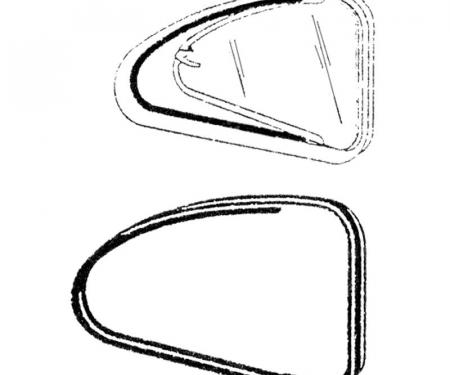 Dennis Carpenter Quarter Window Seal - 1941-48 Ford Car   51A-7229904-PR