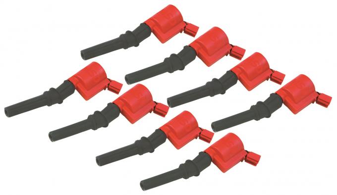 MSD Ignition Coil, Blaster, Ford 2-Valve V8, Red, 8-Pack 82428