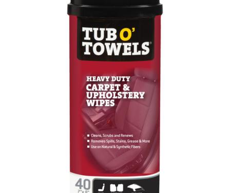 Tub O' Towels Automotive Carpet & Upholstery Wipes, 40-Count