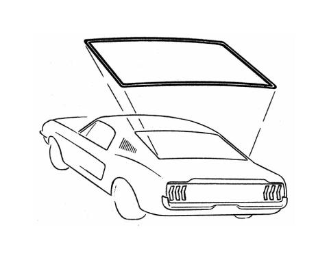 Daniel Carpenter 1971-73 Coupe Rear Window w/s D1ZZ-6542084