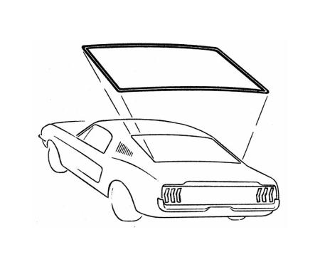 Daniel Carpenter 1971-73 Coupe Rear Window w/s D1ZZ-6542084