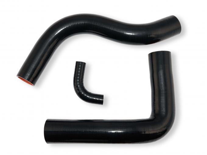 Scott Drake 1965-1968 Ford Mustang Radiator Hose Set Black Silicone C5ZE-8260-86-BK