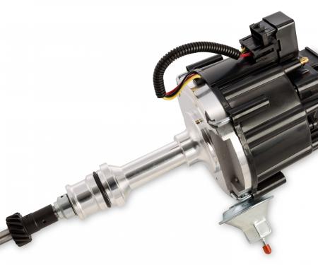 MSD Black Chevy V8 Pro-Billet Distributor with Vacuum Advance