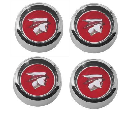 Scott Drake 1967-1968 Ford Mustang 67-68 Original Cougar Hub Caps (Set, Red) C7WY-1130-RED