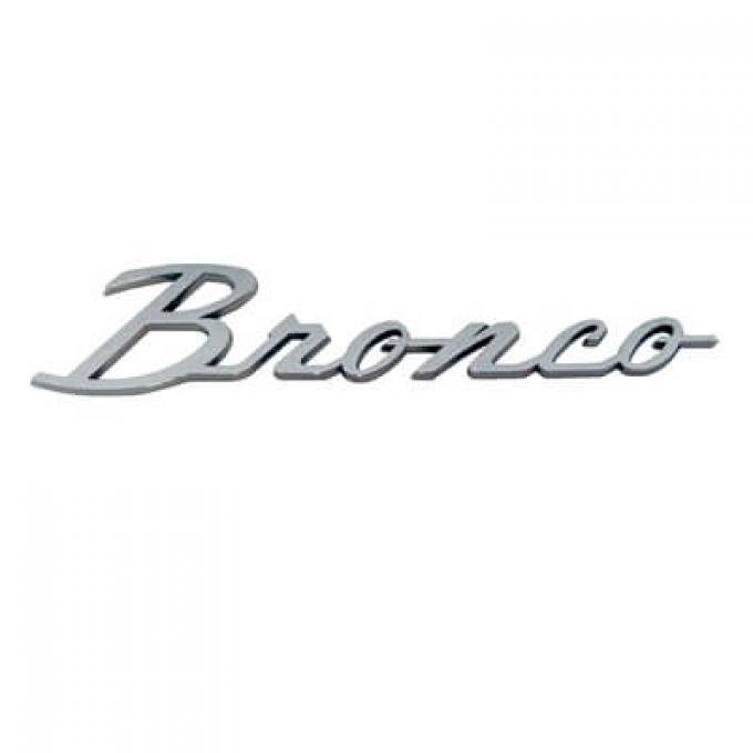 Scott Drake 1966-1977 Ford Bronco Fender Emblem, Bronco Script C6TZ-16098-B