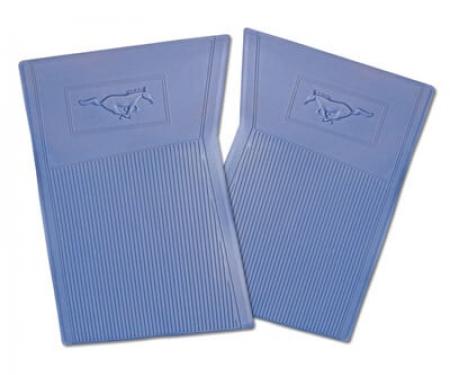 Scott Drake 1965-1966 Ford Mustang PVC Pony Floor Mats Blue C5ZZ-6513086-BL