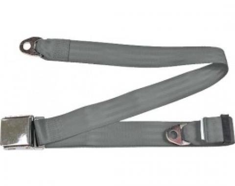 Seatbelt Solutions 1949-1979 Ford | Mercury Lap Belt, 74" with Chrome Lift Latch 1800746005 | Gray