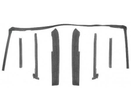 Ford Thunderbird Convertible Roof Rail Seal Kit, 7 Pieces, 1964-66