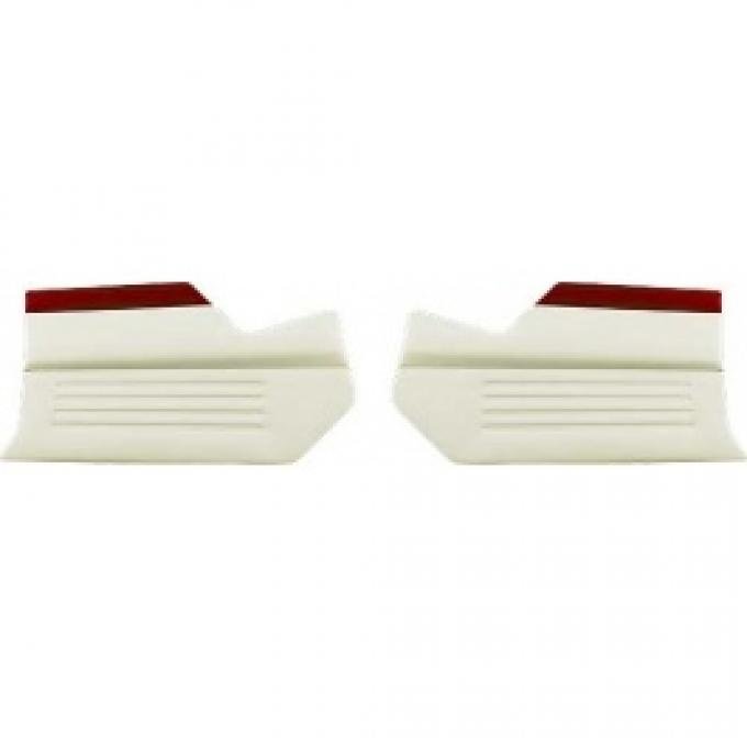 Ford Thunderbird Interior Kick Panels, Red And White, Coupe, 1960