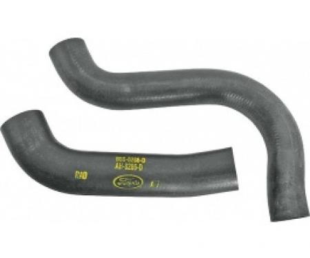 Ford Thunderbird Radiator Hose Set, Upper & Lower Hoses, Correct Script Logo & Engineering Numbers, 1955-57