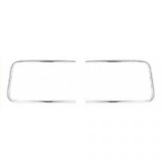 Ford Thunderbird Rear Window Moulding Set, Complete, Stainless Steel, 1955-57