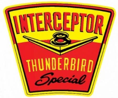 Ford Thunderbird Air Cleaner Decal, Thunderbird Interceptor, 1958