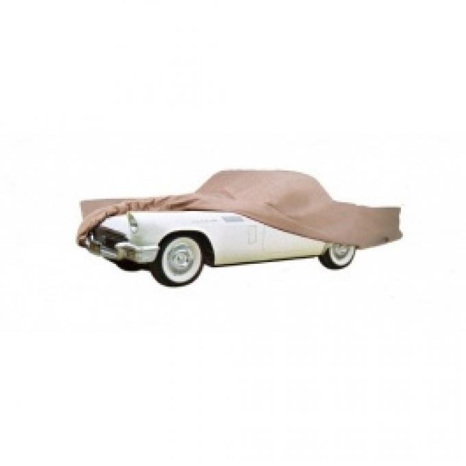 Car Cover With Logo, Tan Flannel, 1958-1960