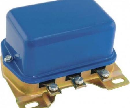 Ford Thunderbird Voltage Regulator, 6 Volt, 30 Amp, Blue Cover, 1955