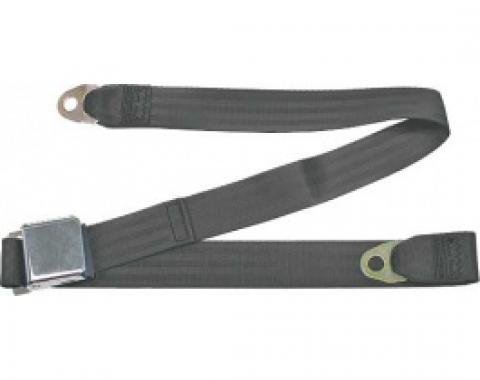 Seatbelt Solutions 1949-1979 Ford | Mercury, Lap Belt, 60" with Chrome Lift Latch 1800606009 | Charcoal