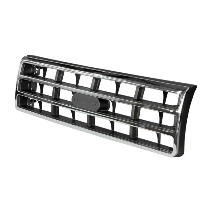 Dennis Carpenter Grille - Chrome and Argent - Aftermarket - 1987-91 Ford Truck, 1987-91 Ford Bronco E9TZ-8200-AX