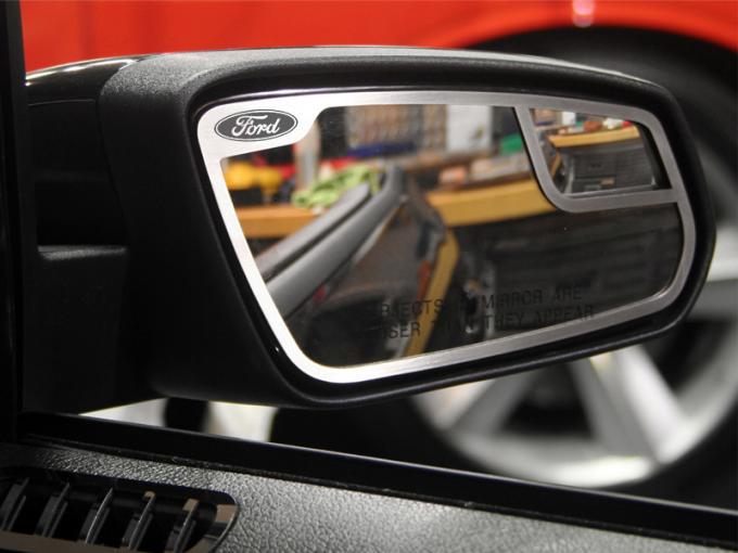 American Car Craft 2011-2012 Ford Mustang Mirror Trim Satin "Ford Oval" Side View 2 pc 272017