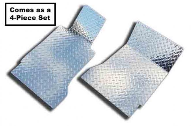 American Car Craft 2005-2009 Ford Mustang Floor Mats Diamond Plate 4pc 271011