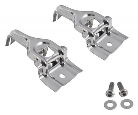 Daniel Carpenter 1983-1993 Mustang LX GT 5.0 V8 Polished Stainless Radiator Upper Mounting Brackets D9ZZ-8193-PS