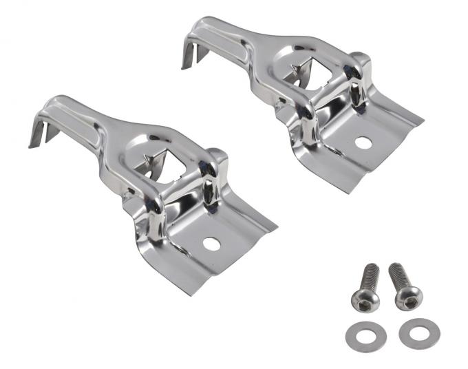 Daniel Carpenter 1983-1993 Mustang LX GT 5.0 V8 Polished Stainless Radiator Upper Mounting Brackets D9ZZ-8193-PS