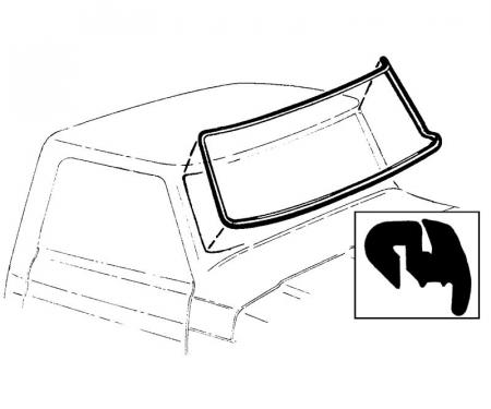 Dennis Carpenter Windshield Seal - No Groove for Chrome - Economy - 1967-72 Ford Truck C7TZ-8103110-AEC