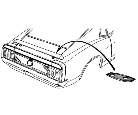 Daniel Carpenter 1969-73 Rear Spoiler Gaskets C9ZZ-6344228