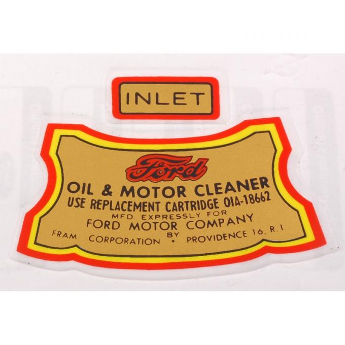 Dennis Carpenter Decal - Oil Filter  - 1940-53 Ford Truck, 1939-51 Ford Car   DF-64