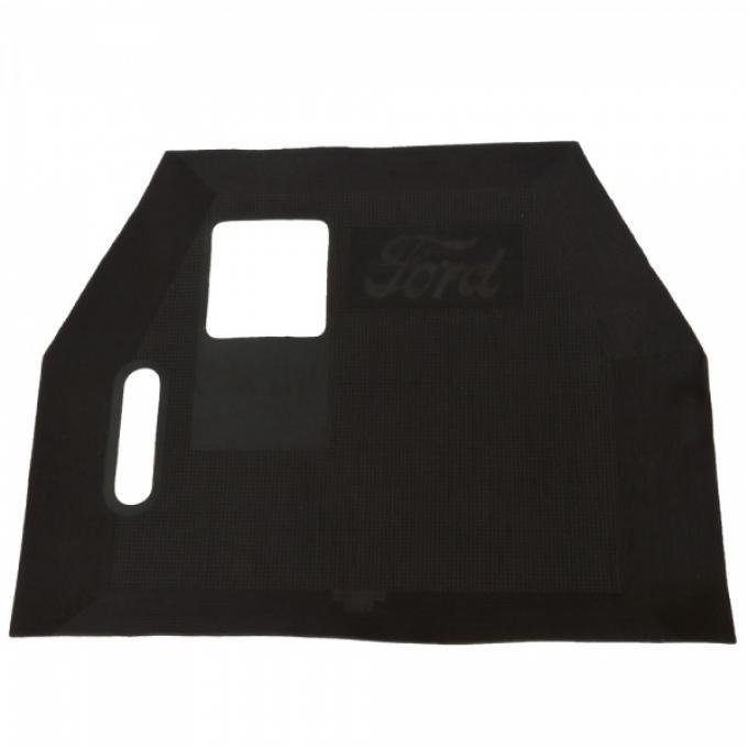 Model T Ford Front Floor Mat - Rubber - Black With Ford Script - For Open Cars