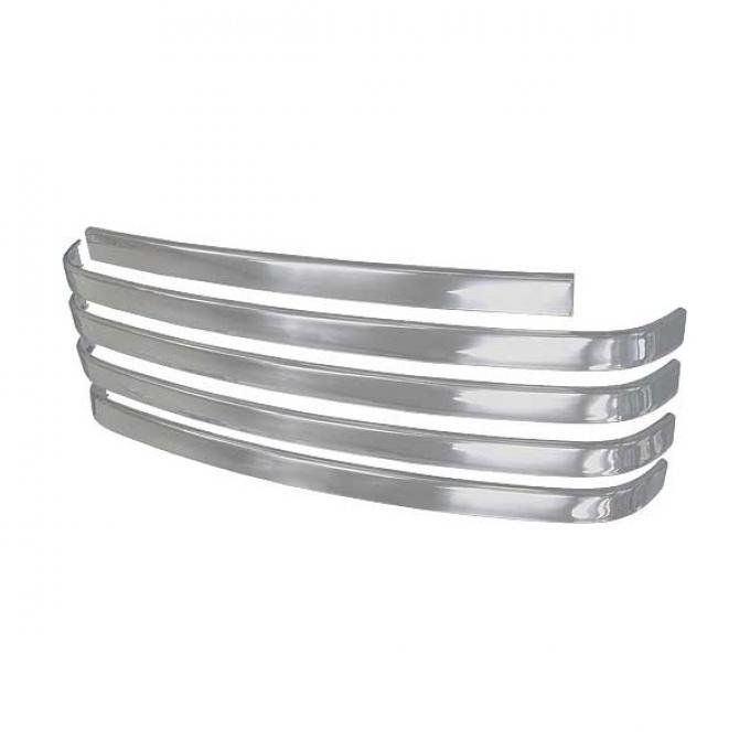 Ford Pickup Truck Grille Mounting Kit - Polished Stainless Steel - Without Crank Hole - 5 Pieces - F1 Thru F3