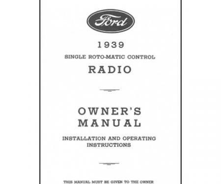 Radio Installation Handbook - 15 Pages - Ford