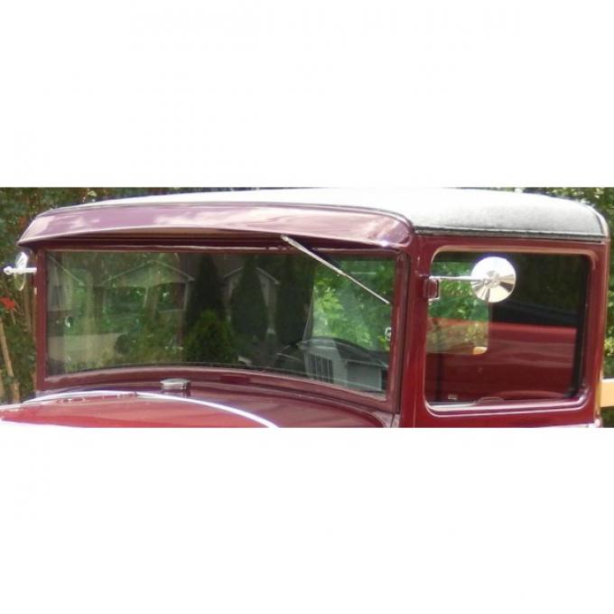 Model A Ford Window Glass Set - Closed Cab Pickup - Door Is16 X 27 - Back Window Is 12 X 24 - Concours Quality