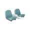 Ford Thunderbird Front Bucket Seat Covers, Vinyl, Light Turquoise #25, Trim Codes 57 & 57A & 57B, Without Reclining Passenger Seat, 1964