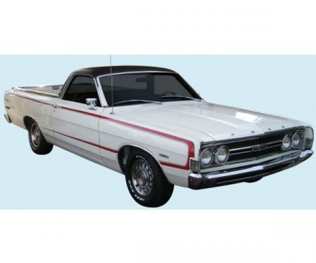 Body Side C Stripe Kit, Reflective, Ranchero, 1968