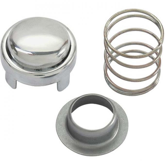 Model A Ford Horn Button Repair Kit - Chrome Button - 4 Pieces