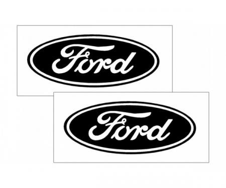 Ford Oval Logo Decal Set Solid Style 6'' Tall