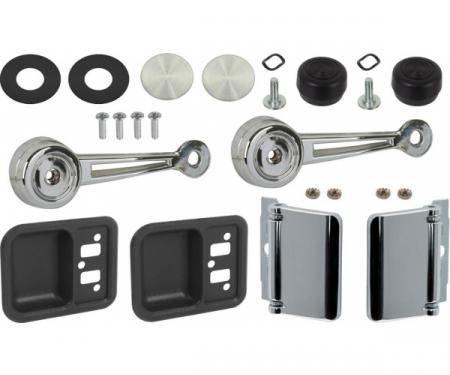 Window Crank Kit, Black/Clear, Ranchero, 1968-1969