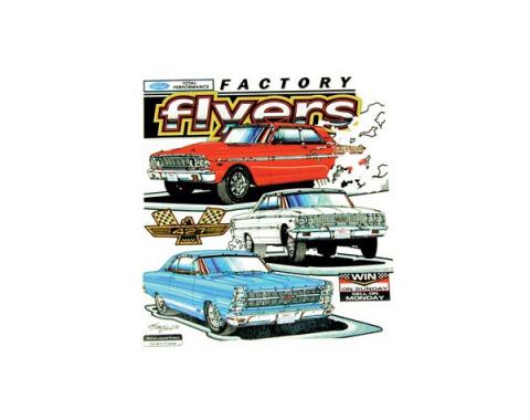 T-shirt, Factory Flyers, Fairlane Thunderbolt, Galaxie 500 XL, GT 390, 1963-1967