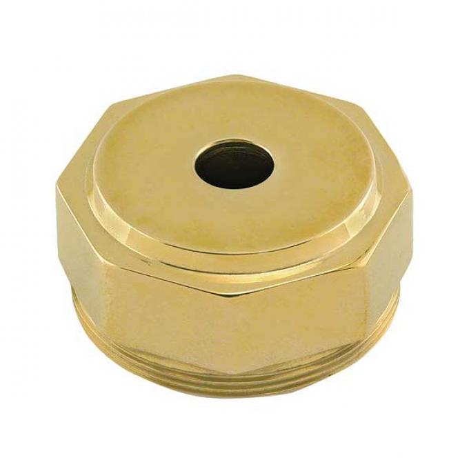 Model T Ford Brass Radiator Cap - Hex Head - Hole For MotorMeter