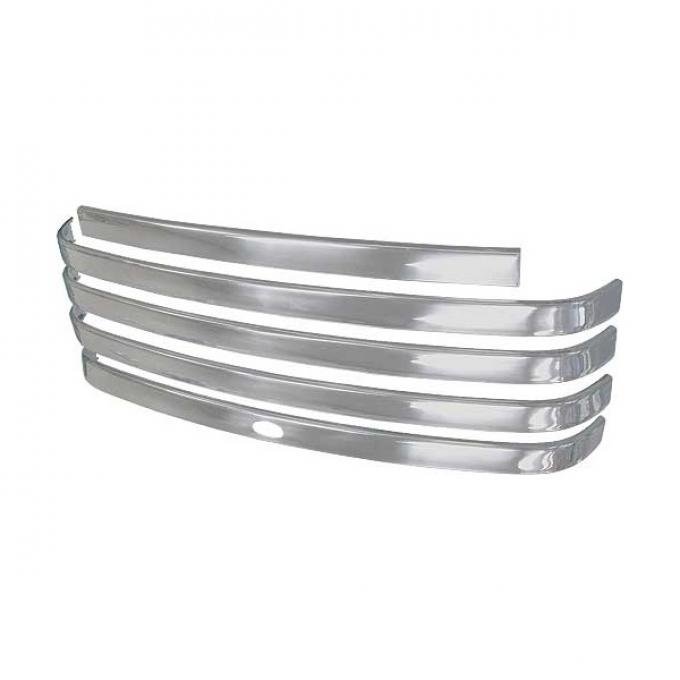 Ford Pickup Truck Grille Moulding Kit - With Crank Hole - Polished Stainless Steel - 5 Pieces - F1, F2 & F3