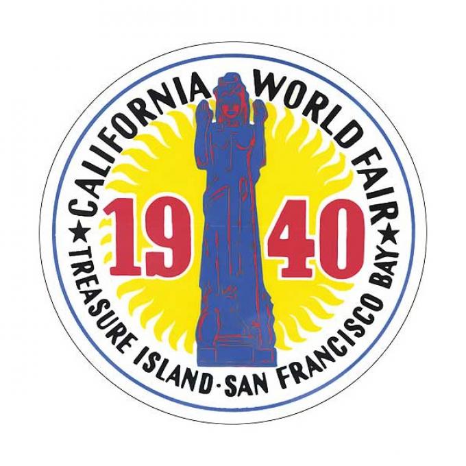 1940 California World Fair-Treasure Island San Francisco - Window Decal