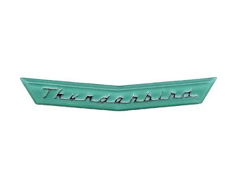 Ford Thunderbird Upper Grille Panel Nameplate, Plastic Insert For Bezel, 1956-57