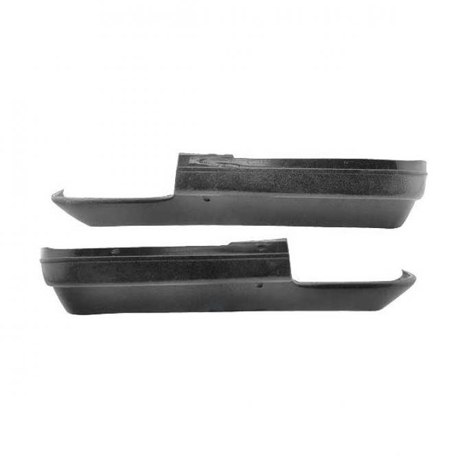 Ford Mustang Lower Bucket Seat Frame Covers - Black Plastic- Does Not Include Stainless Trim