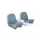 Ford Thunderbird Front Bucket Seat Covers, Vinyl, Light Blue #24, Trim Code 22, Without Reclining Passenger Seat, 1965