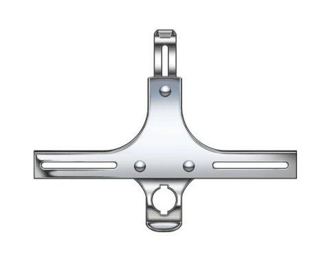 Front License Plate Bracket - Stainless Steel - Street Rod Style - Ford