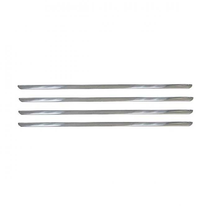 Ford Pickup Truck Hood Side Moulding Set - Stainless Steel - 4 Pieces